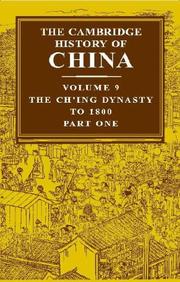 Cover of: The Cambridge History of China by Willard J. Peterson