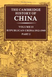 Cover of: The Cambridge History of China