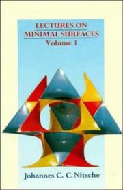 Cover of: Lectures on minimal surfaces
