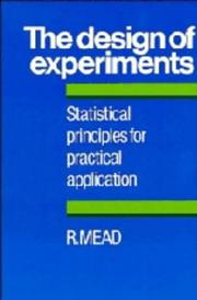 Cover of: The design of experiments by R. Mead