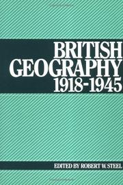 Cover of: British geography 1918-1945