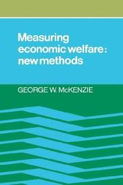 Cover of: Measuring economic welfare: new methods