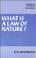 Cover of: What is a law of nature?