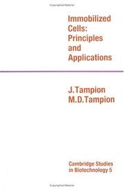 Cover of: Immobilized cells: principles and applications