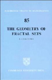Cover of: The geometry of fractal sets by Kenneth J. Falconer