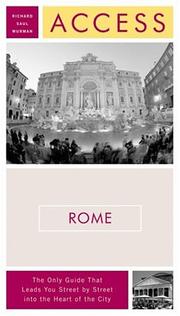 Cover of: Access Rome, 8e (Access Guides) by Richard Saul Wurman