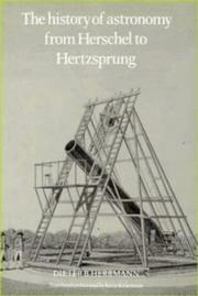 Cover of: The history of astronomy from Herschel to Hertzsprung