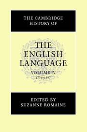 Cover of: The Cambridge History of the English Language, Vol. 4 by Suzanne Romaine