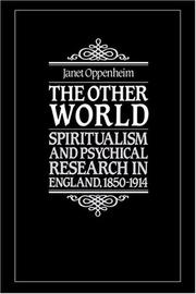 Cover of: The other world: spiritualism and psychical research in England, 1850-1914