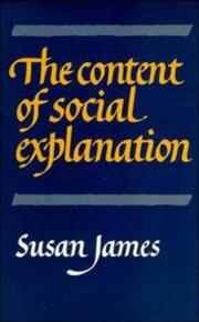 Cover of: The content of social explanation