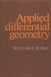 Applied differential geometry by William L. Burke