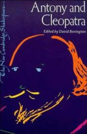 Cover of: Antony and Cleopatra by William Shakespeare