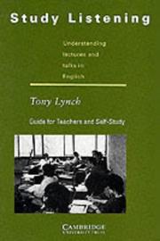 Cover of: Study Listening Teacher's book by Tony Lynch