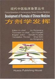 Cover of: Development of Formulas of Chinese Medicine