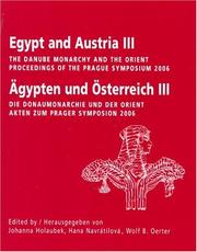 Cover of: Egypt and Austria III: The Danube Monarchy and the Orient/Aypten Und Osterreich Iii by 