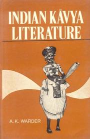 Cover of: Indian Kavya Literature, vol. 1