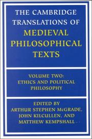 Cover of: The Cambridge Translations of Medieval Philosophical Texts | 