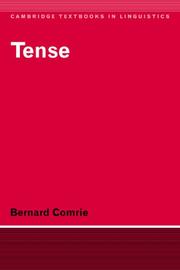 Cover of: Tense by Bernard Comrie