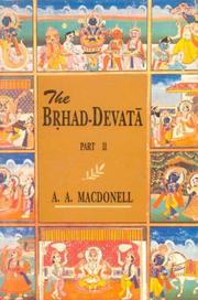 Cover of: The Brhad-Devata by Anthony Macdonnell