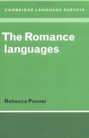 The romance languages by Rebecca Posner