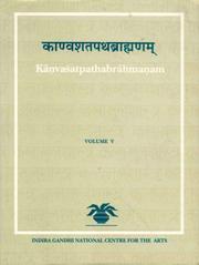 Cover of: Kanvastapathabrahmanam