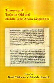 Cover of: Themes and Tasks in Old and Middle Indo Aryan Linguistics