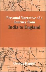 Cover of: Personal Narrative of a Journey from India to England (2 vols.)