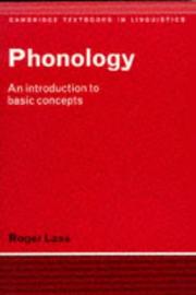 Cover of: Phonology by Roger Lass