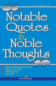 Cover of: Notable Quotes and Noble Thoughts
