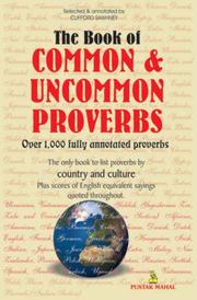 Cover of: The Book of Common and Uncommon Proverbs