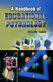 Cover of: A Handbook of Educational Psychology by Neelam Yadav