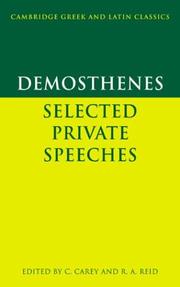 Cover of: Selected private speeches
