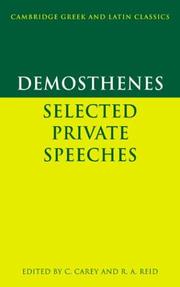 Cover of: Selected private speeches by Demosthenes