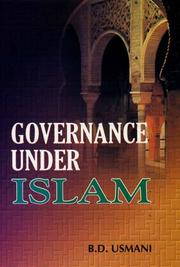 Front cover of Governance Under Islam by B.D. Usmani
