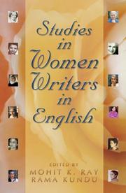 Cover of: Studies in Women Writers in English, Vol. 3 by Ray Mohit
