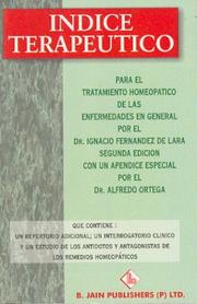 Cover of: Indice Terapeutico: Para el Tratamiento Homeopatico de las Enfermedades en General