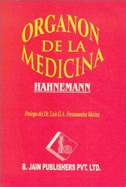 Cover of: Organon de la Medicina by Samuel Hahnemann, Samuel Hahnemann