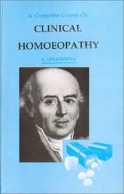 Cover of: A Complete Course on Clinical Homoeopathy by Anton Jayasuriya