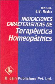 Cover of: Indicaciones Caracteristicas de Terapéutica Homeopathics by E. B. Nash