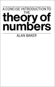 Cover of: A concise introduction to the theory of numbers