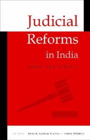 Cover of: Judicial Reforms in India: Issues and Aspects