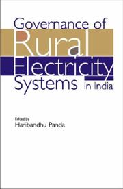 Cover of: Governance of Rural Electricity Systems in India by Haribandhu Panda