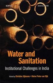 Cover of: Water and Sanitation: Institutional Challenges in India