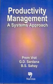 Cover of: Productivity Management by P. Vrat, G. D. Sardana, B. S. Sahay