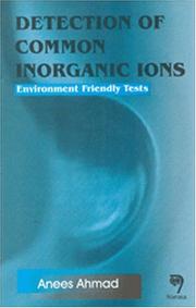 Cover of: Detection of Common Inorganic Ions: Environment Friendly Tests