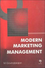 Cover of: Modern Marketing Management by M. Govindarajan