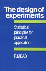 Cover of: The Design of Experiments: Statistical Principles for Practical Applications