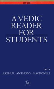 Cover of: Vedic Reader for Students by Arthur Anthony MacDonell