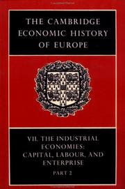 Cover of: The Cambridge Economic History of Europe from the Decline of the Roman Empire, Vol. 7, Pt. 2: The Industrial Economies by 