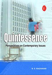 Cover of: Quintessence by B S Raghavan